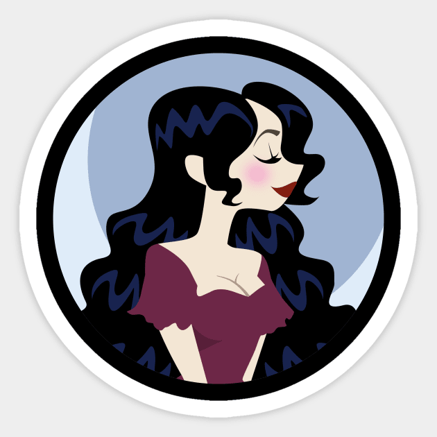 Brunette Cutie Sticker by Tolkienova